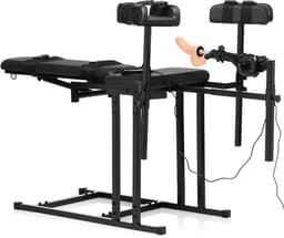 XR Brands MS Obedience Chair met Sex Machine seksmeubel - Zwart — thumbnail 13
