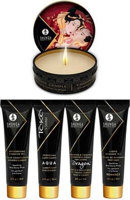 Shunga Geisha Sparkling Geschenkset Aardbeienwijn - Rood — thumbnail 2