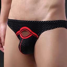 Sexy Heren Ondergoed - Penis gat - Uitdagende Lingerie - Zwart - Lage Taille - Ademend — thumbnail 3