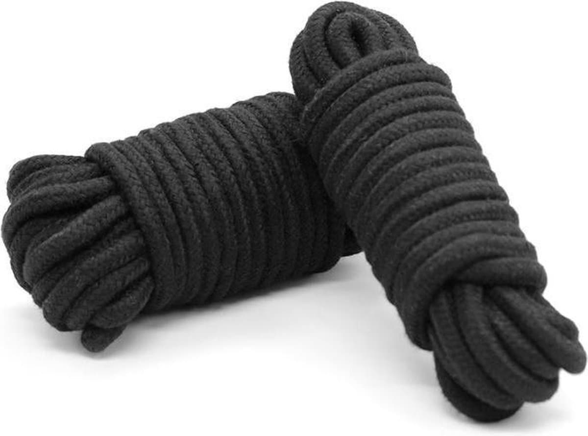 Bondage Touw Zwart - 10 Meter x 8 mm dik — afbeelding 1