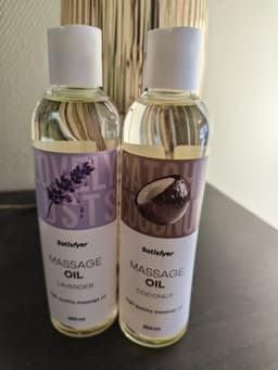 massage olie erotisch- 2x250 ml massage olie lavendel- massage olie kokosgeur- sensuele massage olie- erotische gift set-geschenkset voor vrouwen- satisfyer massageolie — thumbnail 3