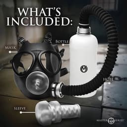 Gasmaskerset - Overload - Stroker - Zwart - Gas Masker Set Voor Ademspel — thumbnail 3