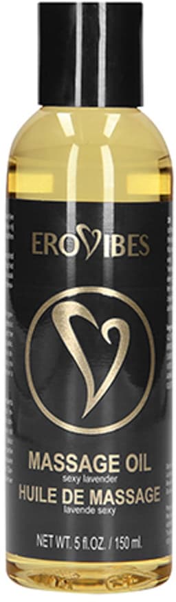 Erovibes – Massage Olie Lavendel – Ontspannende Massageolie Met Lavendelgeur – 150 ml – Geproduceerd in Nederland — thumbnail 1