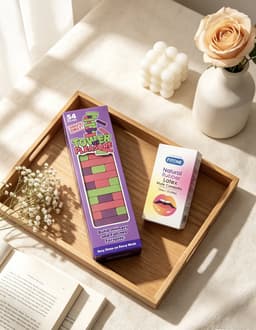 spelletjes voor volwassenen – erotische spelletjes voor koppels – Tower of Pleasure + FiTONE condooms met noppen 12 stuks – date night set — thumbnail 11