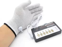 E-stim geleidende handschoenen - Elektrische erotische simulatie - Intieme delen - Massage - Met afstandsbediening — thumbnail 1