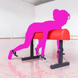 BUM BLING - BDSM Bank - Sex Stoel - Bondage Meubel - Rood - Met Handboeien - Verstelbaar — thumbnail 2