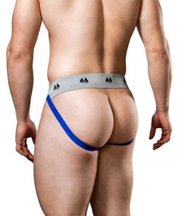 MM Sports Original Edition Swimmer/Jogger Jockstrap 2 inch Blue - MAAT XL - Heren Ondergoed - Jockstrap voor Man - Mannen Jock — thumbnail 3
