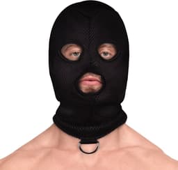 BDSM masker van netstof met D-ring — thumbnail 2