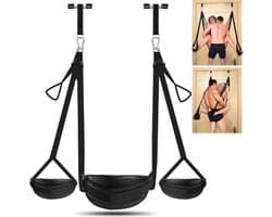 Nexvo® Sex Schommel - Sex Swing Extra Stevig – Seksschommel met Gratis Blinddoek – Zwart - 30cm x 26cm x 8cm