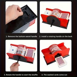 Livé® Zwarte Shuffling Machine – Duurzaam ABS – Zonder Batterij — thumbnail 6