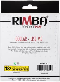 Rimba - Halsband - Collar Met Tekst - USE ME - Siliconen - Zwart — thumbnail 6