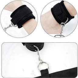 Sex Toys voor Koppels - 6 Delen Set - SM Pakket - Bondage - Vastbinden - Kit - Startset - Handboeien - Zwart BDSM — thumbnail 5