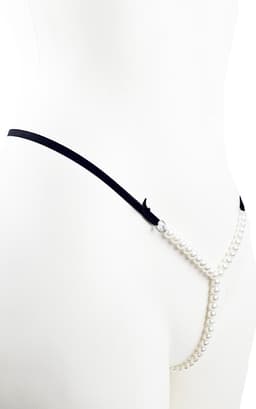 BamBella ® - String Kruisloos - One size - Sexy Zwart Erotische onderbroek dames — thumbnail 2