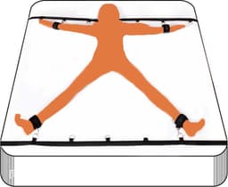 CHPN - Bondage Set - Handboeien voor in Bed - Handboeien en enkelboeien - Bondage - BDSM - Erotische accessoire - Cadeau - Bondageset - Erotiek - Vastbinden aan bed — thumbnail 1
