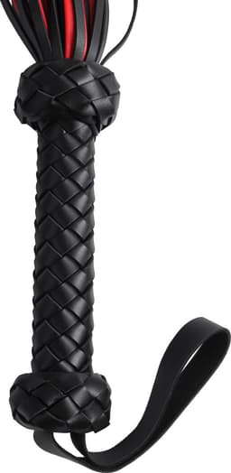 Banoch | Flogger red/black | korte zweep rood/zwart | 64 cm | BDSM — thumbnail 2