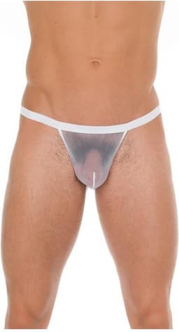 Amorable - Transparante Witte String Voor Heren - One Size - Doorzichtig — thumbnail 1