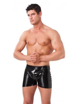 Rimba - Latex Boxershort met open achterkant - Zwart - Maat L — thumbnail 2