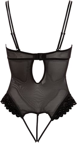 Zwarte String body met afneembare cups en kruis — thumbnail 3