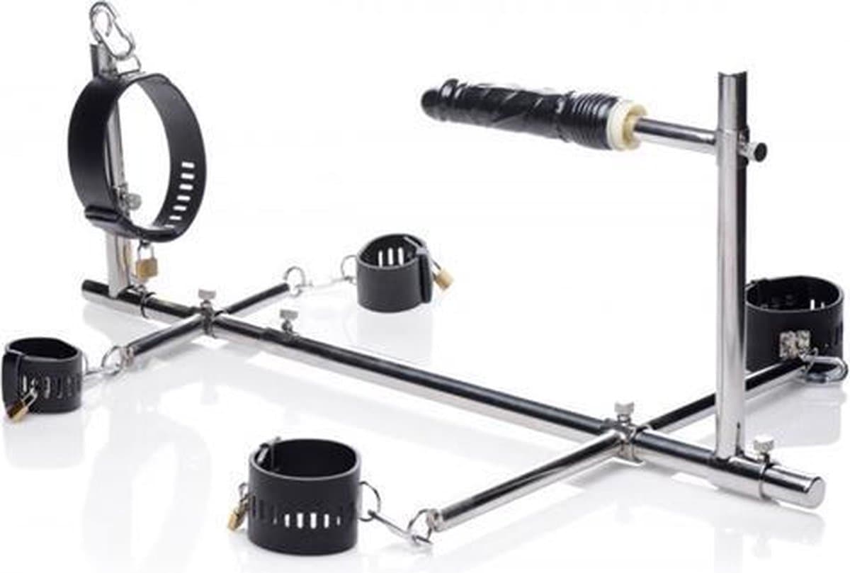 Imprisoned Bondagerek Met Dildo - Diversen - Neukmachines - Zwart - Discreet verpakt en bezorgd — afbeelding 1