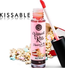 Secret Play Vibrant Kiss - Stimulerend Middel - Lip Gloss - Vibrerend Effect - Popcorn Smaak - 6gr — thumbnail 5