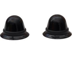 665 Leather - Tepelzuigers - Siliconen - Super Silicone Nipple Suckers Regular - Zwart