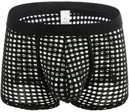 Sexy Transparante Mesh Boxershort voor Heren – Zwart herenondergoed – Doorschijnende Boxer - Maat L — thumbnail 2