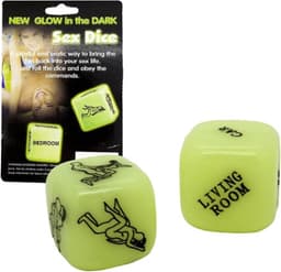 Sex dobbelstenen spel 2 stuks (glow in the dark) — thumbnail 2