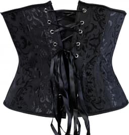 Dames Korset - Corset - Waist Shaper - Tailleriem - Kledij Vrouwen - Gothic Design - Zwart - LOUZIR — thumbnail 3