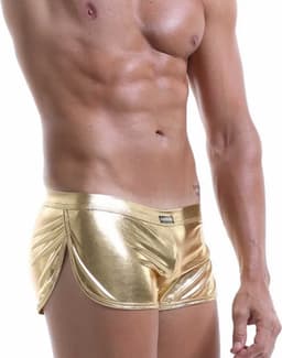 Ondergoed GOLDY - Herenlingerie - Erotische kleding voor mannen - Sexy - Heren - Lingerie- Onderbroek - Boxershort - Goud - Glimmend — thumbnail 3