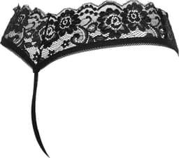 Amorable - G-String met Kanten Ruches - Open Kruis - One Size - Zwart — thumbnail 12