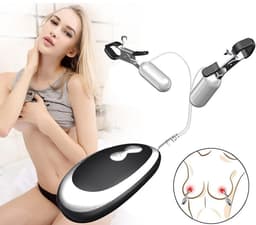 OUYLAF tepelklemmen - tepelklemmen met ketting - tepelklemmen viberend - tepelklemmen voor mannen - Vibrerende tepelklemmen - BDSM - 20 frequenties - Unisex — thumbnail 4