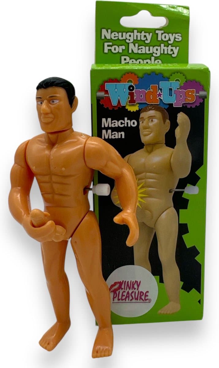 Wind-Up Macho Man – Het Ultieme Cadeau voor een Lachbui — afbeelding 1