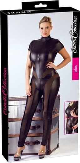 Plus Size Jumpsuit met Opstaande Kraag — thumbnail 1