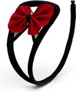 Amorable - Strapless Mini String Met Rood Strikje - Rood/Zwart - One Size — thumbnail 5