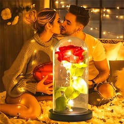 Zolta - Acrylglas Led Roos - Roze - 21cm - Geschenkverpakking — thumbnail 5