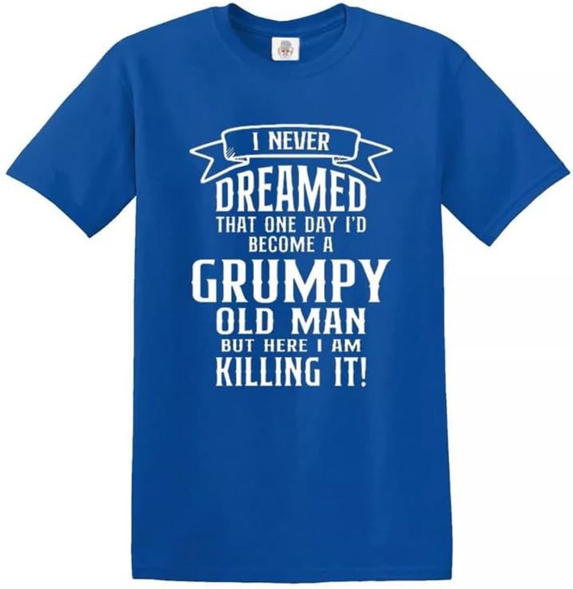 T-shirt met opdruk Grumpy Old Man Killing It - humorvolle pensioen geschenk voor mannen — afbeelding 1
