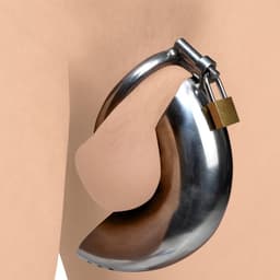 Roestvrij Stalen Penis Kooi Met 3 Ringen — thumbnail 8