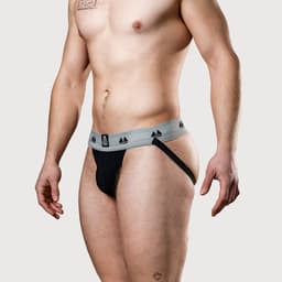 MM Sports Original Edition Swimmer/Jogger Jockstrap 2 inch Black - MAAT M - Heren Ondergoed - Jockstrap voor Man - Mannen Jock — thumbnail 4