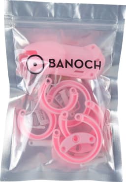Banoch | Cockcage Pink | siliconen | roze Chastity Cage met 5 ringen | medium / large — thumbnail 10