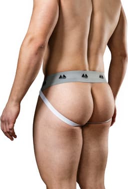 MM Sports Original Edition Swimmer/Jogger Jockstrap 2 inch White - MAAT L - Heren Ondergoed - Jockstrap voor Man - Mannen Jock — thumbnail 5