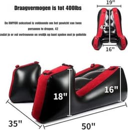 DD® Sex Stoel - Sex Meubel - Sex Chair - Opblaasbaar Kussen - 36x33x10cm - Zwart — thumbnail 1
