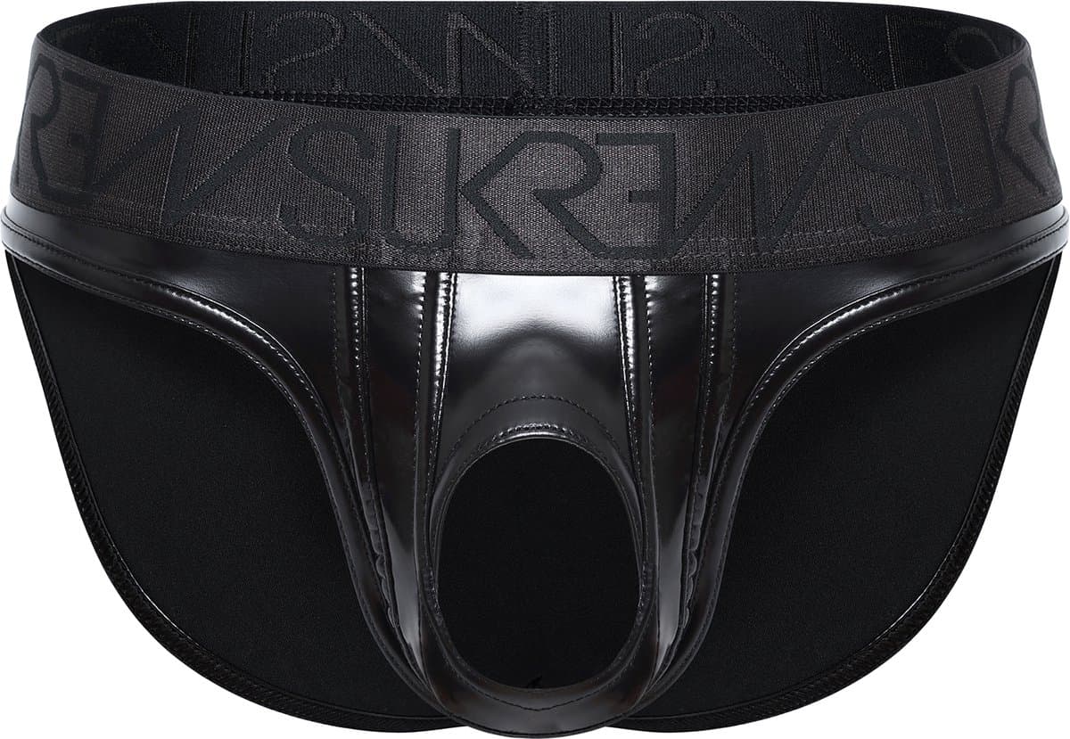 SUKREW Wet Look U-Style Brief - MAAT XS - Erotisch Heren Ondergoed - Slip voor Man - Sexy mannen Slip — afbeelding 1