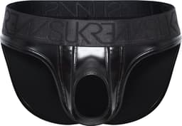 SUKREW Wet Look U-Style Brief - MAAT XS - Erotisch Heren Ondergoed - Slip voor Man - Sexy mannen Slip — thumbnail 1