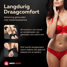 Quick Relief Tease Set™ - Bondage Set voor Mannen & Vrouwen - 11 Delig - Seksspeeltjes met Handboeien - Enkelboeien, Gag, Blinddoek, Zweepje - Sex Toys Koppels — thumbnail 12