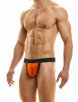 MODUS VIVENDI C-Ring Pleasure Thong Orange - MAAT M - Erotisch Heren Ondergoed - String voor Man - Sexy mannen String — thumbnail 4
