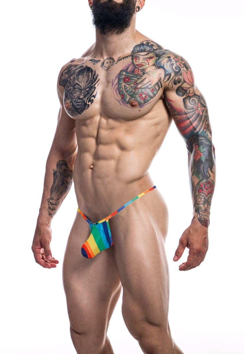 Cut4Men - Herenstring met Penis Pouch - Rainbow L/XL — afbeelding 1