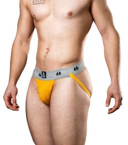 MM Sports Original Edition Swimmer/Jogger Jockstrap 2 inch Yellow - MAAT S - Heren Ondergoed - Jockstrap voor Man - Mannen Jock — thumbnail 10