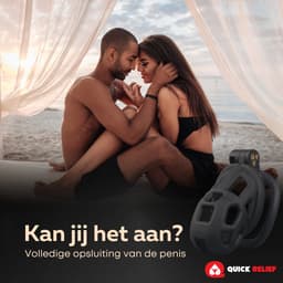 Quick Relief Elite Lock™ Nano - Chastity cage - Kuisheidskooi met 4 ringmaten - Kuisheidskooi voor Mannen - Sissy - BDSM - Cock Cage - Zwart — thumbnail 7
