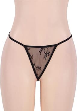 Zwart sexy kanten nachtjurkje | Maat 48/50 | Sexy Lingerie — thumbnail 6