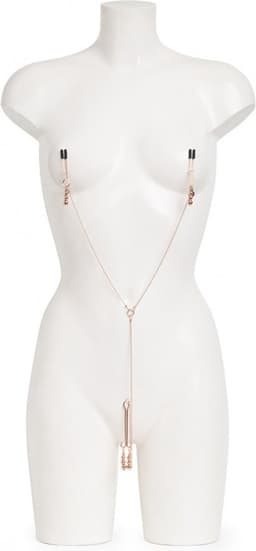 Fifty Shades kraalketting tepel en clitorisklem goud — thumbnail 2